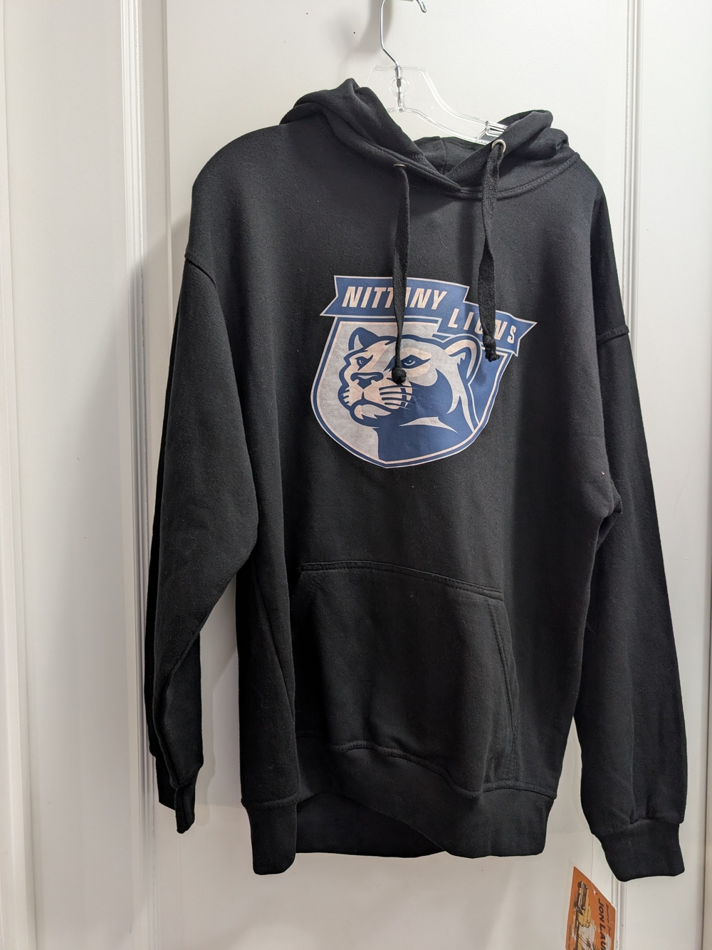 Nittany Lions Black Graphic Hoodie, Size Large